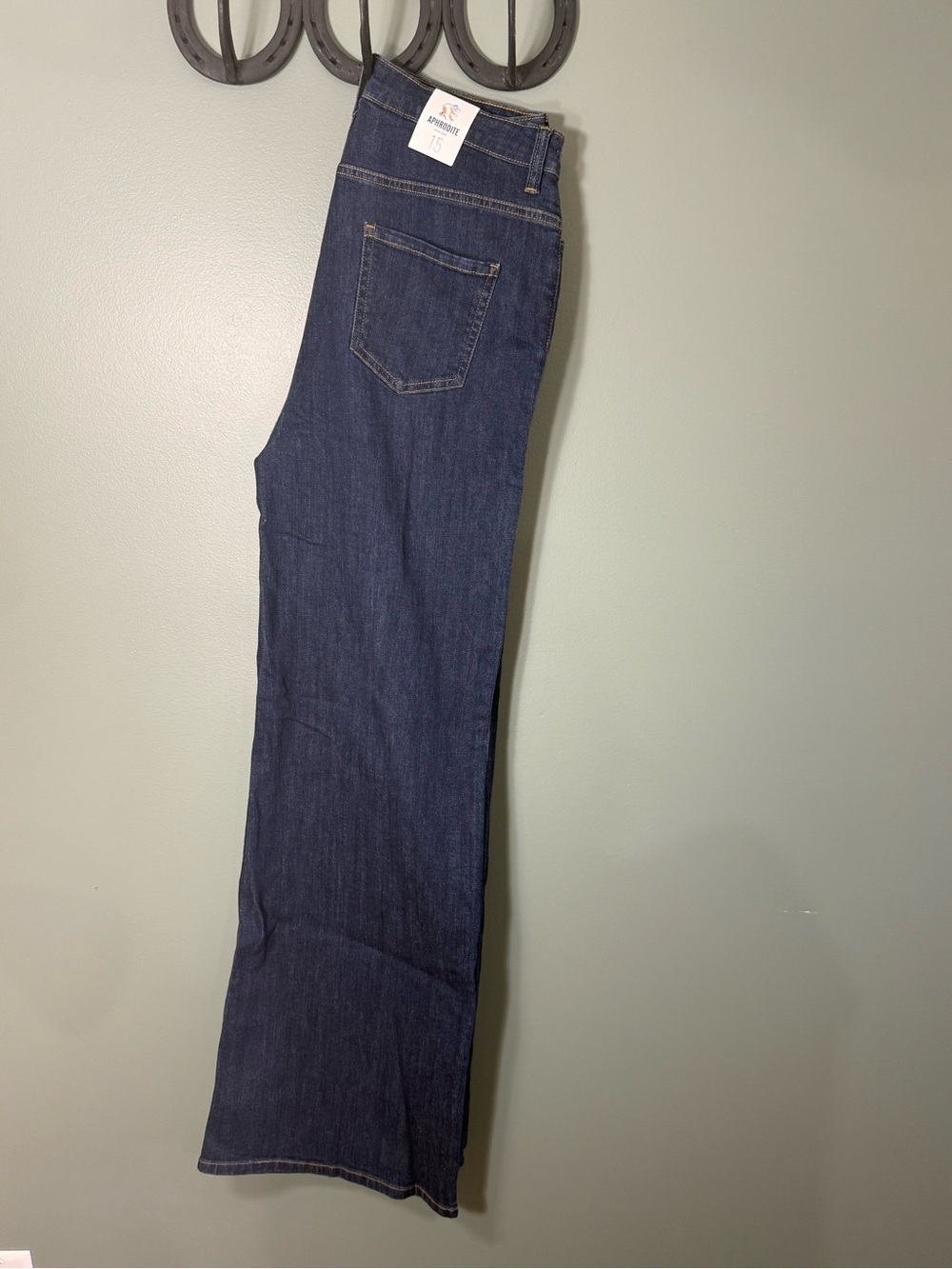 Boutique dark blue wide leg jeans